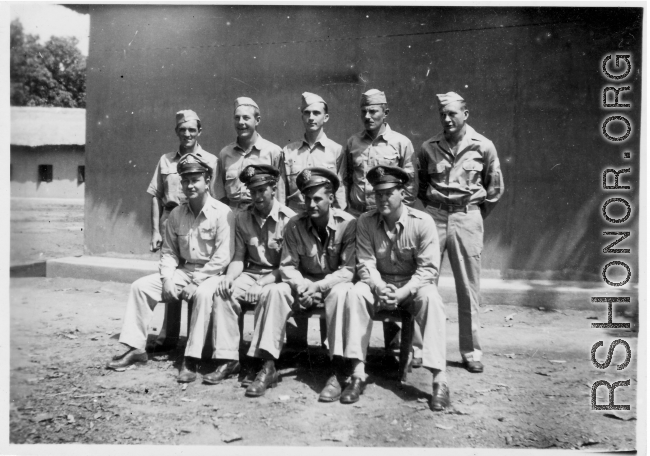 B-24 bomber crew. Sgt. Grady in back, far left.