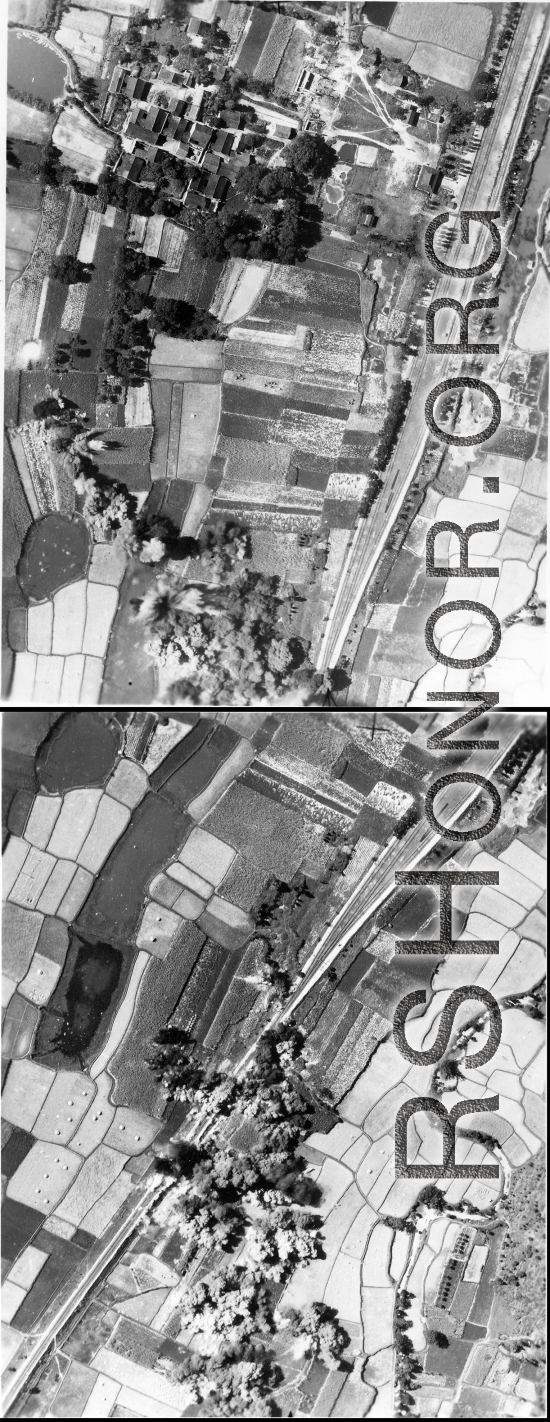 Bombing of railway near a station and siding in either SW China (esp. Guangxi), or Burma, or French Indochina during WWII.
