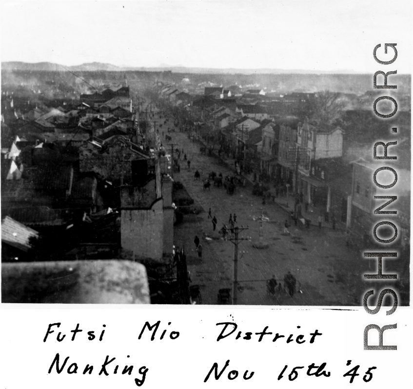 Futsi Mio District, Nanjing, during WWII, November 15, 1945.