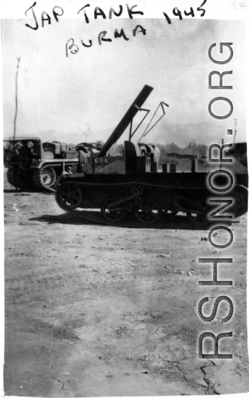 Japanese tank in Burma, 1945.