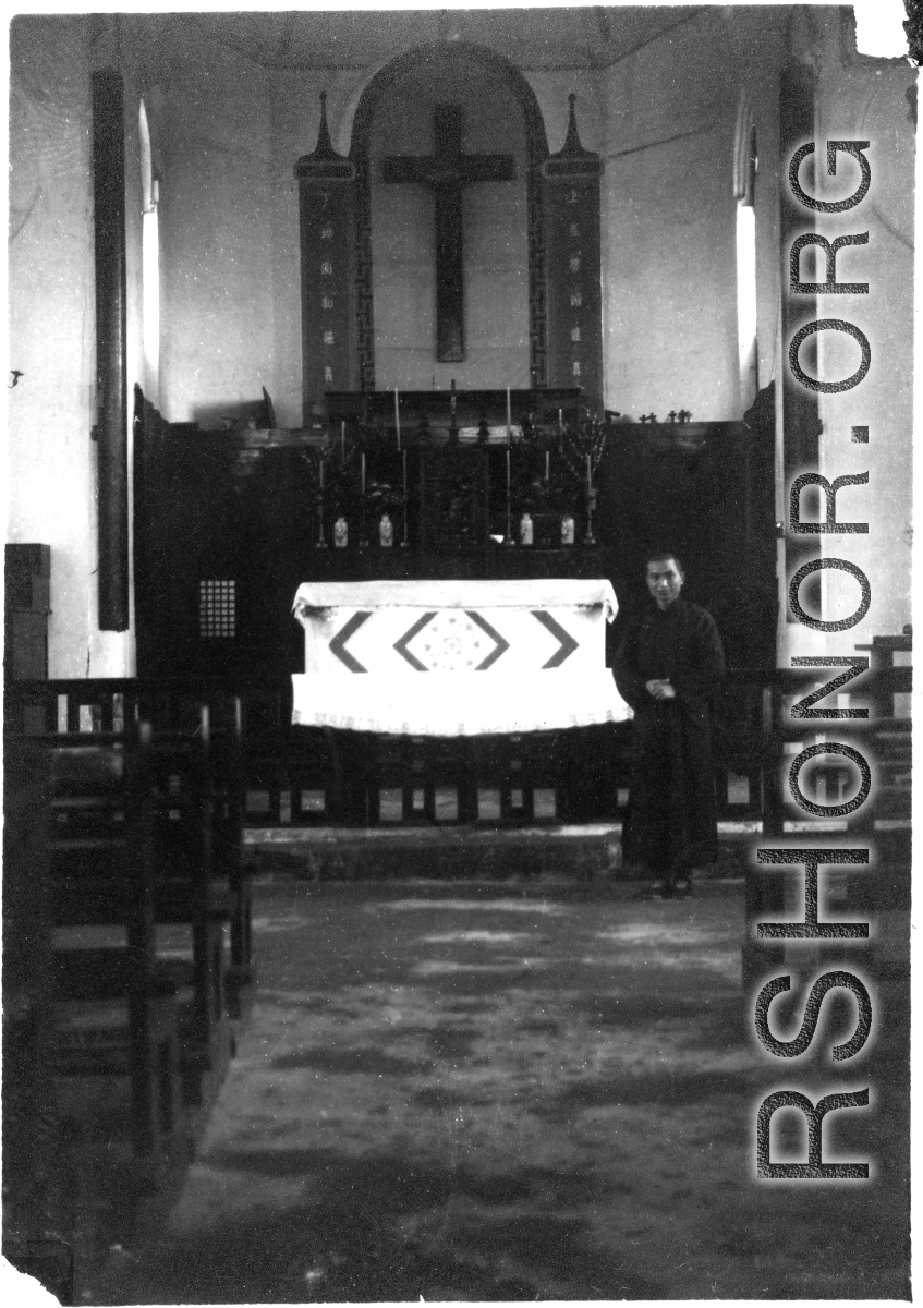 In a church in China during WWII.