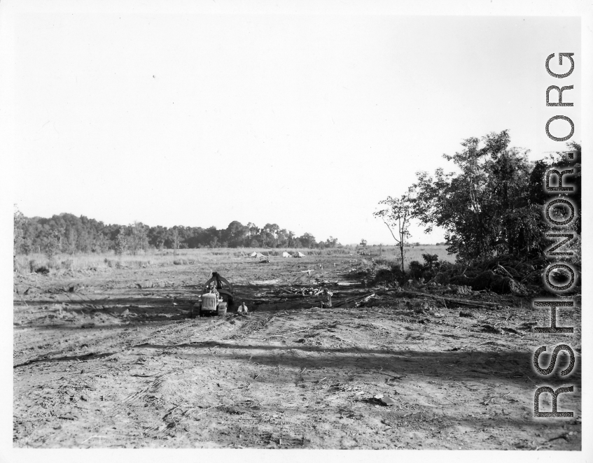 Site of road building in Burma.  During WWII.
