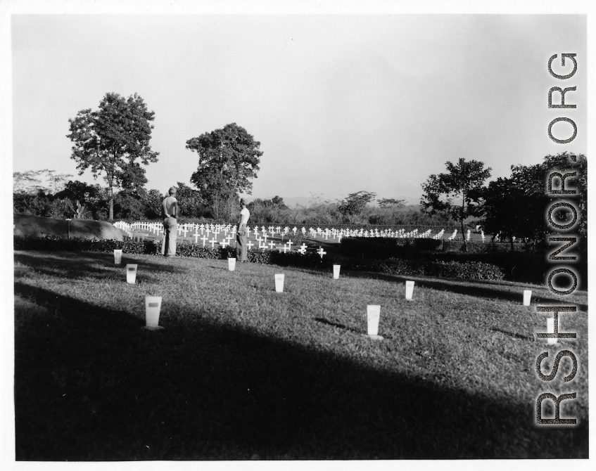 Allied graveyard in Burma.  During WWII.
