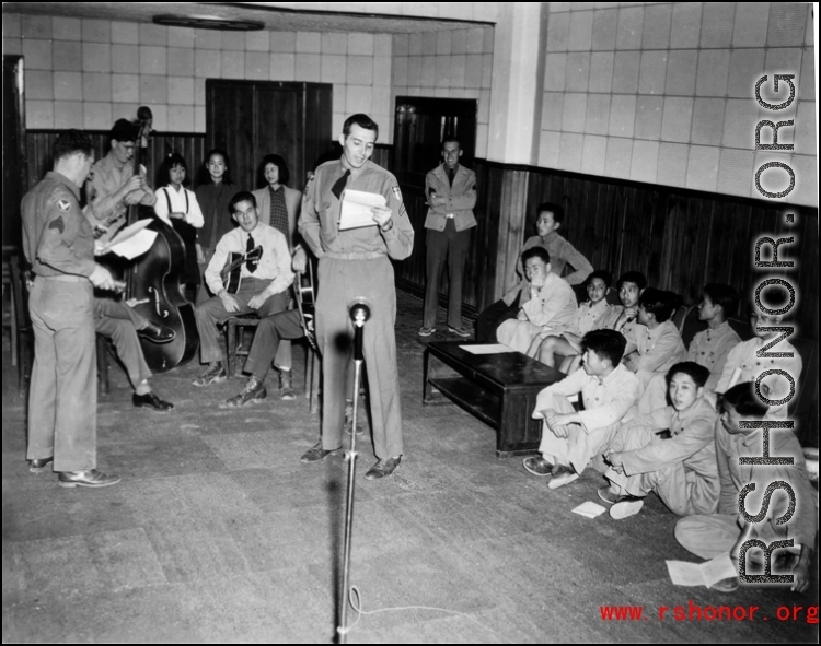 Musicians and singers preparing.... for what? In the CBI.