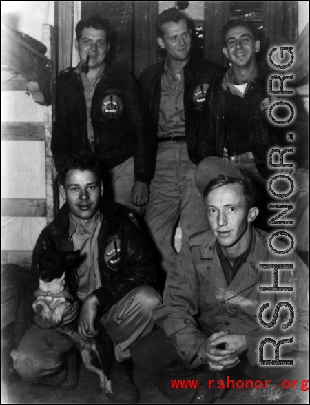 Ringer Squadron flyers, probably at Yangkai base, Yunnan.