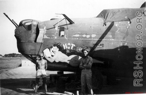 B-24 Liberator "Hot To Go" in the CBI during WWII.