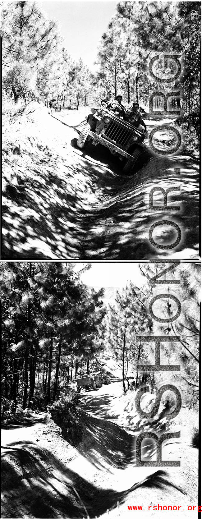 The men traveled by jeep to the site, over rough dirt tracks, but through beautiful country, as in these images.