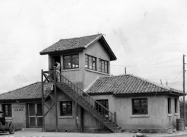 Tower Building. AACS Sta. No. 251, 128th Squadron, at Chanyi, China.  Elevation 6196 ft.