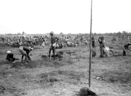 Lengthening E-W runway, Chaukulia, India Dec 1943 or Jan 1944.