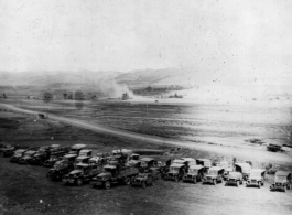 US vehicles in the midst of retreat in China during WWII.