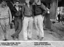 Crew of the C-47 that landed by moonlight on a China road exactly as wide as the undercarriage, and nearly took off the next morning.