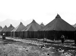 American military tent camp, probably in SW China, during WWII.