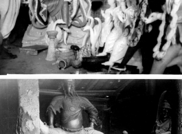 Icons in Buddhist temples during WWII, the lower image definitely in China.