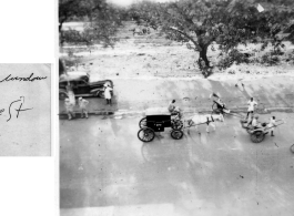 Chowringhee Road in Calcutta, from window of Grand Hotel. In 1945.