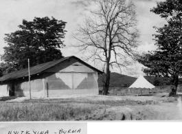 Enlisted Men's Club at Myitkyina, Burma, during WWII.  330th Troop Carrier.  Photo from Edward Pauck.