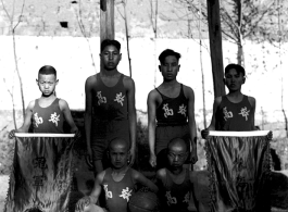 Youth from the Xiaogu high school basketball team in Yunnan province, China, during WWII.