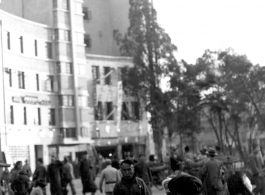 Local people in China: A street scene in Kunming during WWII.