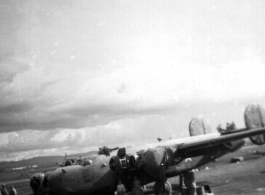 B-24 under maintenance in China during WWII.