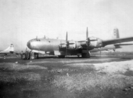 A B-29 bomber in China during WWII.