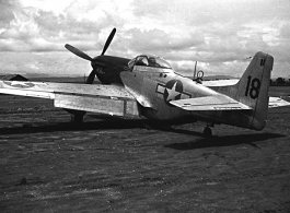 The P-51 fighter, "Mike." C/C Ballew, pilot Hobart. In China during WWII.