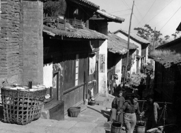 People go about their daily domestic lives in a small town in SW China during WWII.