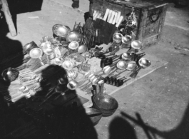 A streetside ironmonger stall in China during WWII.