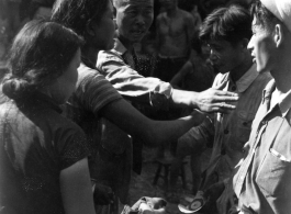 An argument among refugees the Liuzhou railway station in the fall of 1944.