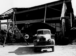 A building for repairing aircraft in China during WWII.