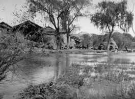 Village scene in China. Probably near Yangkai, 1945.