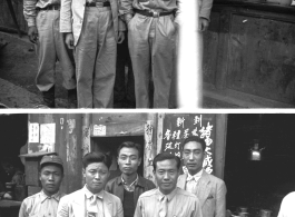 Men pose in front of a shop in Yunnan, China, during WWII.