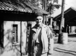 GI hanging out on the street at an American in the China, most likely at Yangkai. During WWII.