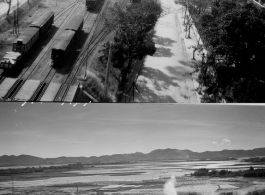 Bombing on Phu Lang Thuong railway bridge over the Thuong River at Bắc Giang City in French Indochina (Vietnam), during WWII. In northern Vietnam, and along a critical rail route used by the Japanese.  Coordinates:  21°16'32.69"N 106°11'9.28"E