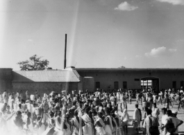 Market scene.  Scenes in India witnessed by American GIs during WWII. For many Americans of that era, with their limited experience traveling, the everyday sights and sounds overseas were new, intriguing, and photo worthy.