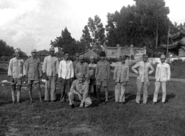 GI poses with Nationalist soldiers in SW China during WWII.