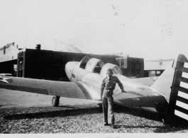 1st Lt. Irving Woodrow DeGon poses with Fairchild PT-26 trainer at primary training in Parks Air College, Illinois.