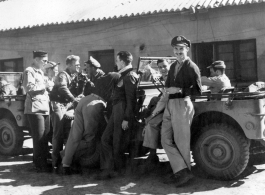 Flyers talk with real animation on an American air base in SW China during WWII.