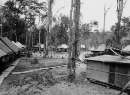 A tent camp of the 797th Engineer Forestry Company in Burma.  During WWII.