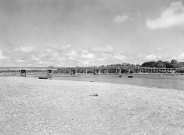 797th Engineer Forestry Company in Burma: Metal bridge over a river on the Burma Road.  During WWII.