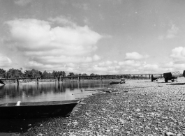 797th Engineer Forestry Company in Burma: Metal bridge over a river on the Burma Road.  During WWII.