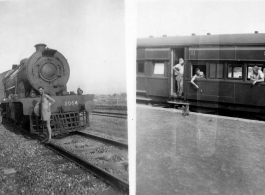 Railroad in India as seen by men of the 2005th Ordnance Maintenance Company during WWII.