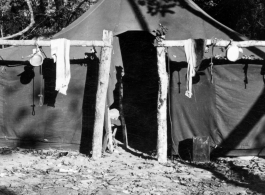 2005th Ordnance camp tent in Burma during WWII.