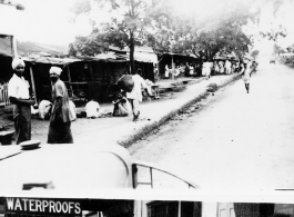 Bustling streets in India during WWII.