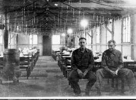 Decorated mess hall in Burma. 2005th Ordnance Maintenance Company,  28th Air Depot Group.