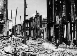 War-torn Liuzhou city in late 1945.