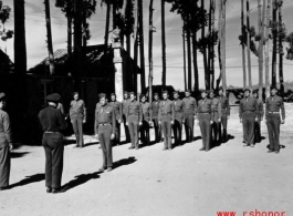 Hal Geer, 16th Combat Camera Unit photographer, receives award or promotion in China during WWII.