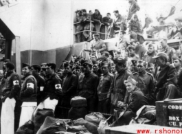 GIs on ship on the way back to the US after the war. The ship is probably the SS Marine Raven.