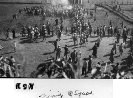 "Firing squad for Chinese that were caught helping the Japanese." In China, during WWII.