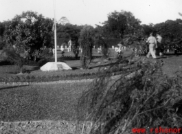 GIs in the CBI visiting a military graveyard during WWII.