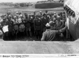 Chinese officers attending the Chinese General Staff School at a 14th Air Force base somewhere in China...