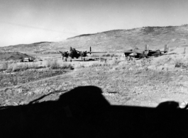 B-25s parked in China during WWII.